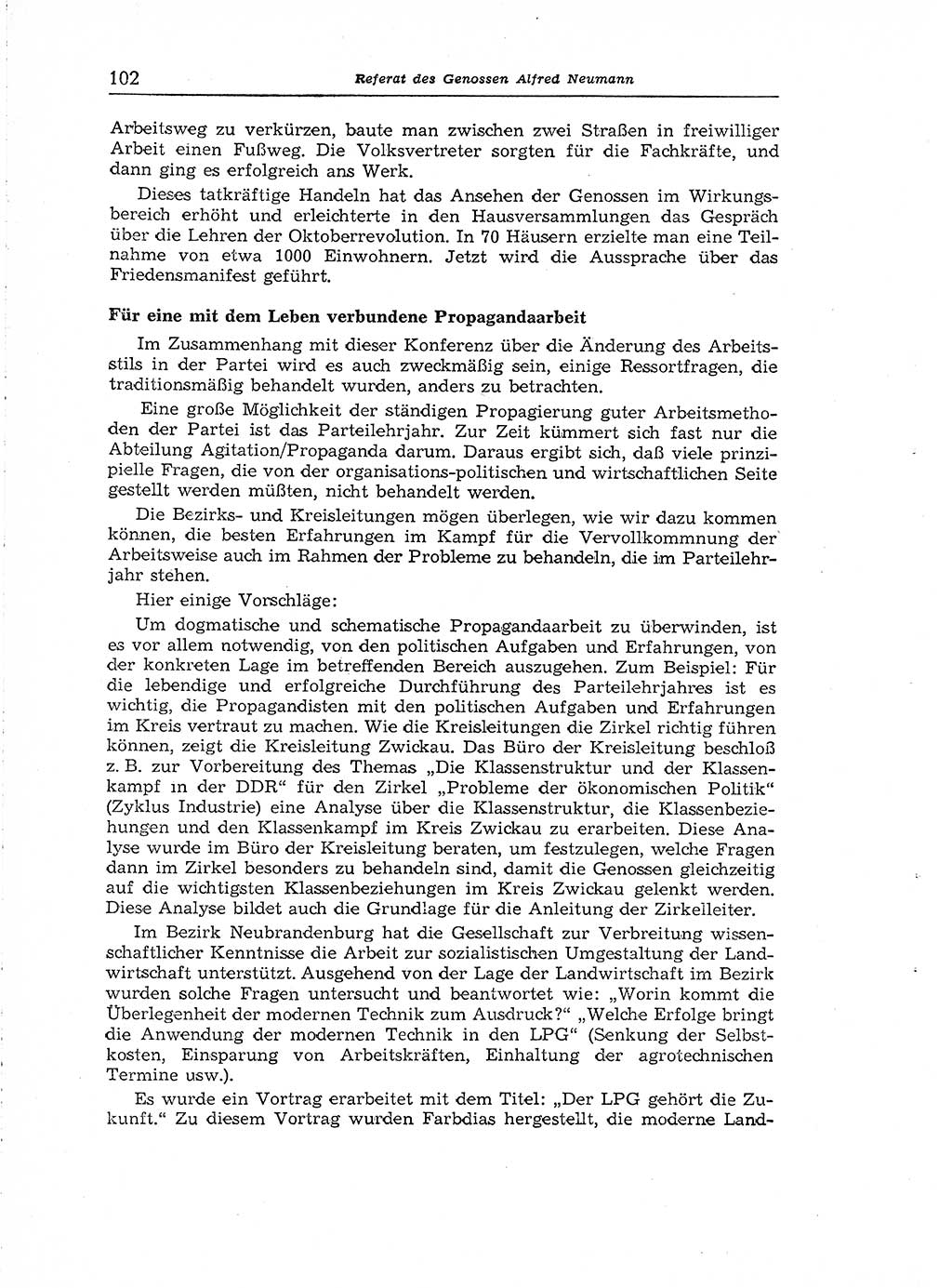 Neuer Weg (NW), Organ des Zentralkomitees (ZK) der SED (Sozialistische Einheitspartei Deutschlands) für Fragen des Parteiaufbaus und des Parteilebens, [Deutsche Demokratische Republik (DDR)] 13. Jahrgang 1958, Seite 102 (NW ZK SED DDR 1958, S. 102)