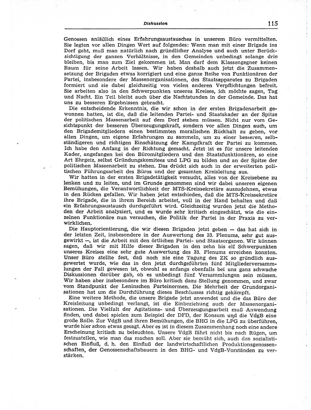 Neuer Weg (NW), Organ des Zentralkomitees (ZK) der SED (Sozialistische Einheitspartei Deutschlands) für Fragen des Parteiaufbaus und des Parteilebens, [Deutsche Demokratische Republik (DDR)] 13. Jahrgang 1958, Seite 115 (NW ZK SED DDR 1958, S. 115)