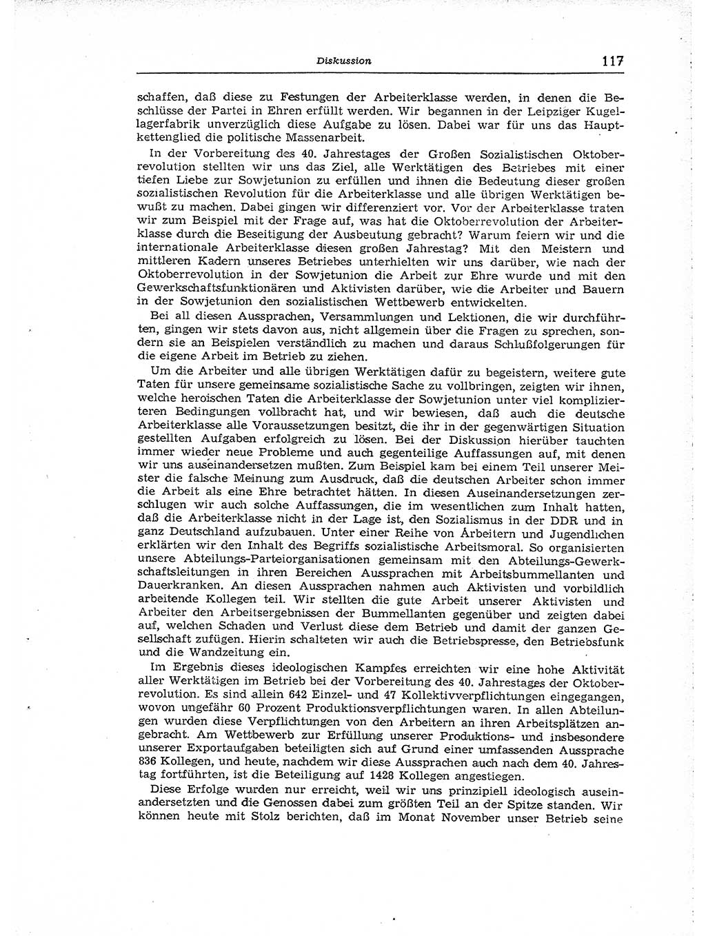 Neuer Weg (NW), Organ des Zentralkomitees (ZK) der SED (Sozialistische Einheitspartei Deutschlands) für Fragen des Parteiaufbaus und des Parteilebens, [Deutsche Demokratische Republik (DDR)] 13. Jahrgang 1958, Seite 117 (NW ZK SED DDR 1958, S. 117)