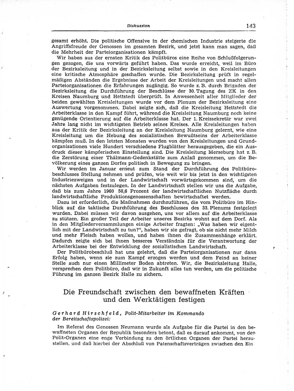 Neuer Weg (NW), Organ des Zentralkomitees (ZK) der SED (Sozialistische Einheitspartei Deutschlands) für Fragen des Parteiaufbaus und des Parteilebens, [Deutsche Demokratische Republik (DDR)] 13. Jahrgang 1958, Seite 143 (NW ZK SED DDR 1958, S. 143)