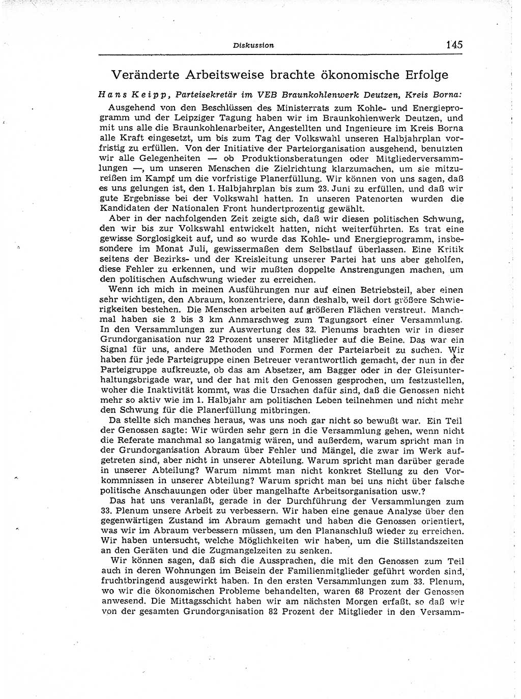 Neuer Weg (NW), Organ des Zentralkomitees (ZK) der SED (Sozialistische Einheitspartei Deutschlands) für Fragen des Parteiaufbaus und des Parteilebens, [Deutsche Demokratische Republik (DDR)] 13. Jahrgang 1958, Seite 145 (NW ZK SED DDR 1958, S. 145)