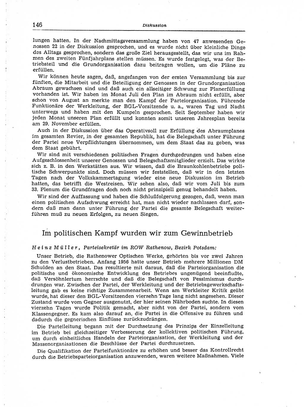 Neuer Weg (NW), Organ des Zentralkomitees (ZK) der SED (Sozialistische Einheitspartei Deutschlands) für Fragen des Parteiaufbaus und des Parteilebens, [Deutsche Demokratische Republik (DDR)] 13. Jahrgang 1958, Seite 146 (NW ZK SED DDR 1958, S. 146)