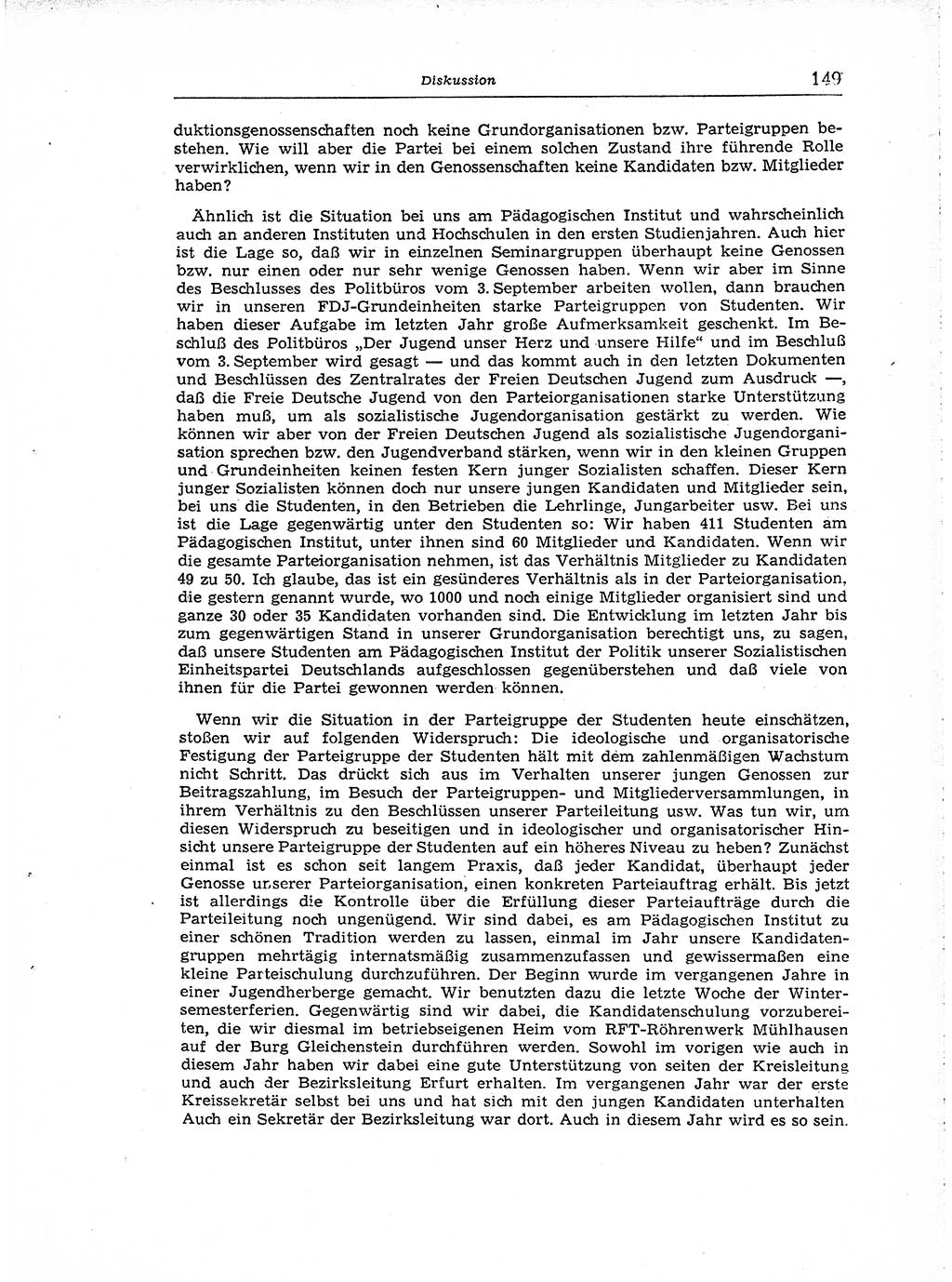 Neuer Weg (NW), Organ des Zentralkomitees (ZK) der SED (Sozialistische Einheitspartei Deutschlands) für Fragen des Parteiaufbaus und des Parteilebens, [Deutsche Demokratische Republik (DDR)] 13. Jahrgang 1958, Seite 149 (NW ZK SED DDR 1958, S. 149)