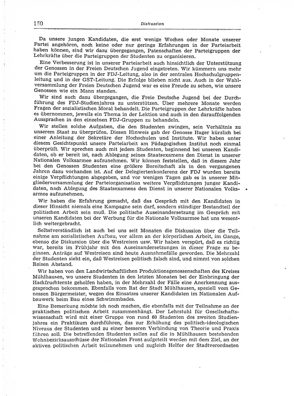 Neuer Weg (NW), Organ des Zentralkomitees (ZK) der SED (Sozialistische Einheitspartei Deutschlands) für Fragen des Parteiaufbaus und des Parteilebens, [Deutsche Demokratische Republik (DDR)] 13. Jahrgang 1958, Seite 150 (NW ZK SED DDR 1958, S. 150)