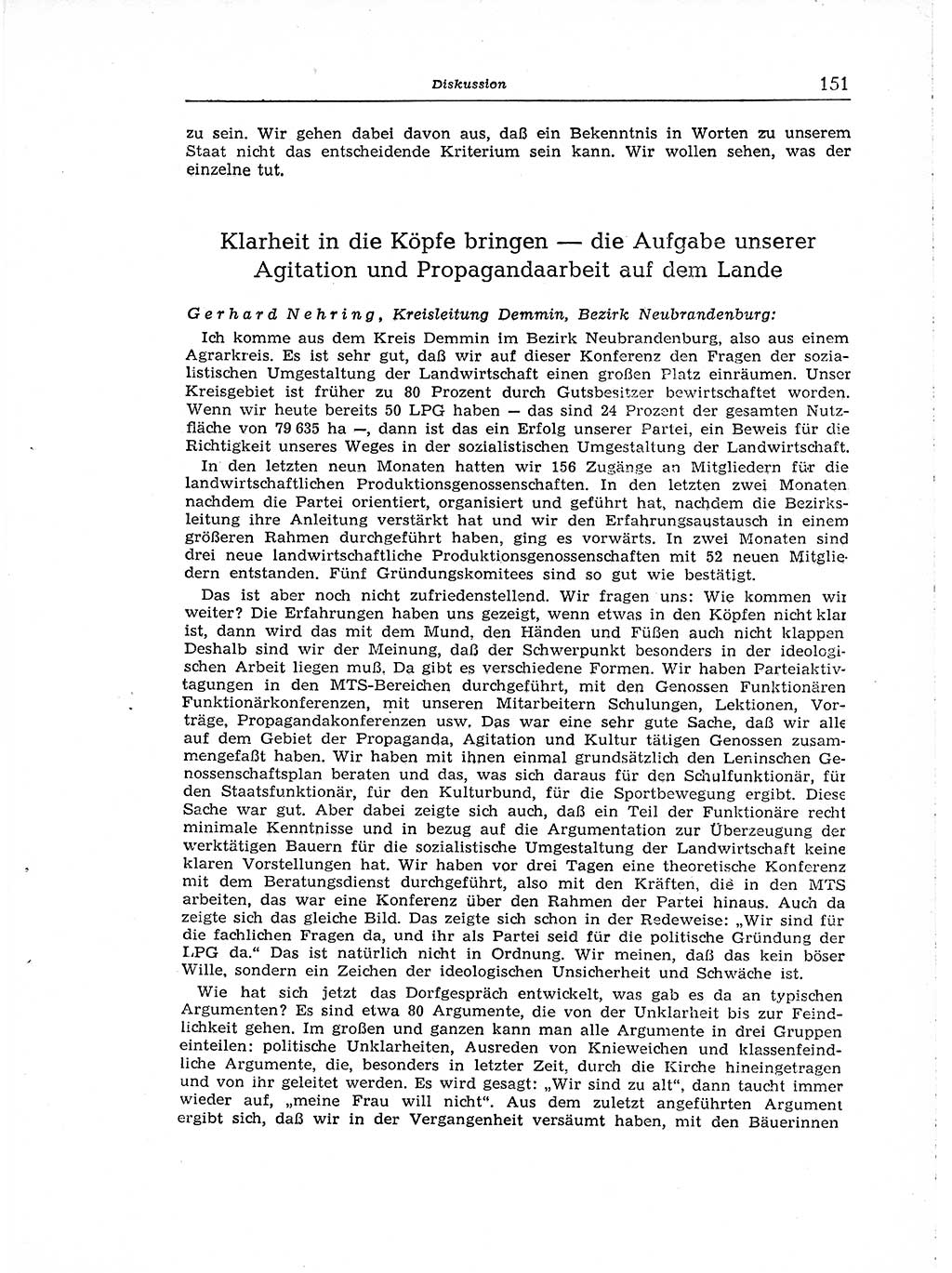 Neuer Weg (NW), Organ des Zentralkomitees (ZK) der SED (Sozialistische Einheitspartei Deutschlands) für Fragen des Parteiaufbaus und des Parteilebens, [Deutsche Demokratische Republik (DDR)] 13. Jahrgang 1958, Seite 151 (NW ZK SED DDR 1958, S. 151)