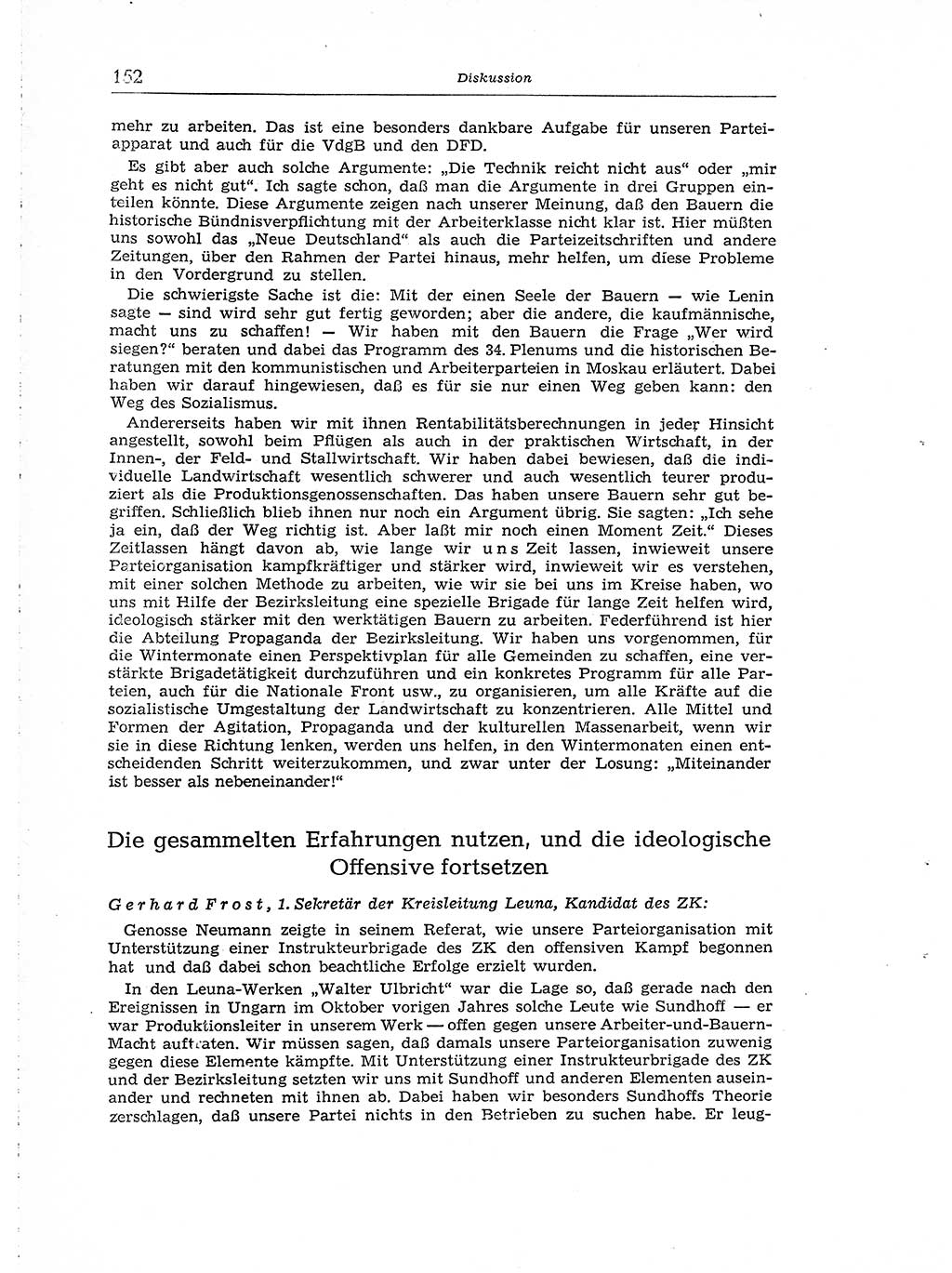 Neuer Weg (NW), Organ des Zentralkomitees (ZK) der SED (Sozialistische Einheitspartei Deutschlands) für Fragen des Parteiaufbaus und des Parteilebens, [Deutsche Demokratische Republik (DDR)] 13. Jahrgang 1958, Seite 152 (NW ZK SED DDR 1958, S. 152)