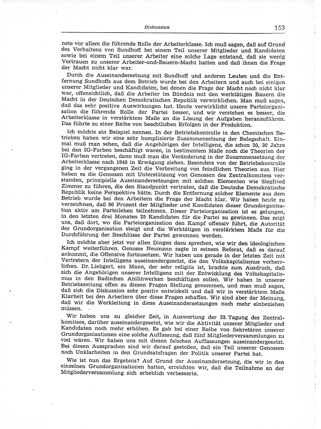 Neuer Weg (NW), Organ des Zentralkomitees (ZK) der SED (Sozialistische Einheitspartei Deutschlands) für Fragen des Parteiaufbaus und des Parteilebens, [Deutsche Demokratische Republik (DDR)] 13. Jahrgang 1958, Seite 153 (NW ZK SED DDR 1958, S. 153)