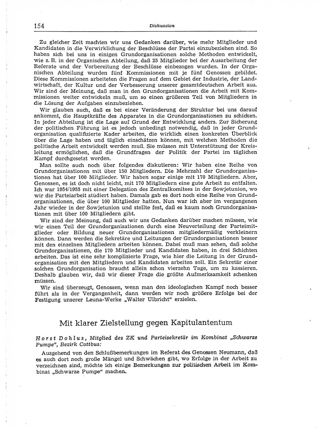 Neuer Weg (NW), Organ des Zentralkomitees (ZK) der SED (Sozialistische Einheitspartei Deutschlands) für Fragen des Parteiaufbaus und des Parteilebens, [Deutsche Demokratische Republik (DDR)] 13. Jahrgang 1958, Seite 154 (NW ZK SED DDR 1958, S. 154)