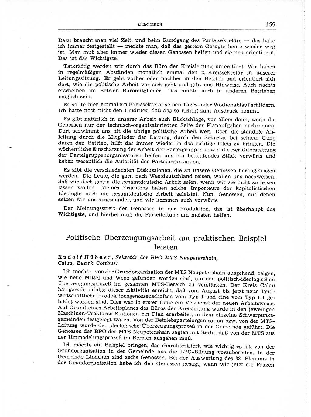 Neuer Weg (NW), Organ des Zentralkomitees (ZK) der SED (Sozialistische Einheitspartei Deutschlands) für Fragen des Parteiaufbaus und des Parteilebens, [Deutsche Demokratische Republik (DDR)] 13. Jahrgang 1958, Seite 159 (NW ZK SED DDR 1958, S. 159)