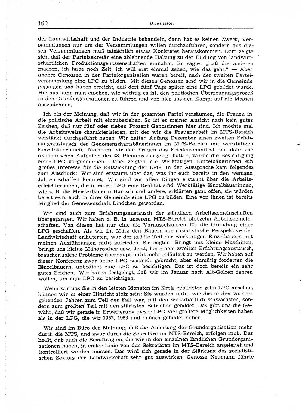 Neuer Weg (NW), Organ des Zentralkomitees (ZK) der SED (Sozialistische Einheitspartei Deutschlands) für Fragen des Parteiaufbaus und des Parteilebens, [Deutsche Demokratische Republik (DDR)] 13. Jahrgang 1958, Seite 160 (NW ZK SED DDR 1958, S. 160)