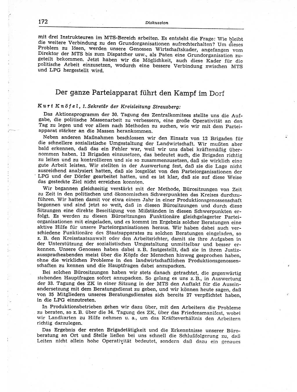 Neuer Weg (NW), Organ des Zentralkomitees (ZK) der SED (Sozialistische Einheitspartei Deutschlands) für Fragen des Parteiaufbaus und des Parteilebens, [Deutsche Demokratische Republik (DDR)] 13. Jahrgang 1958, Seite 172 (NW ZK SED DDR 1958, S. 172)