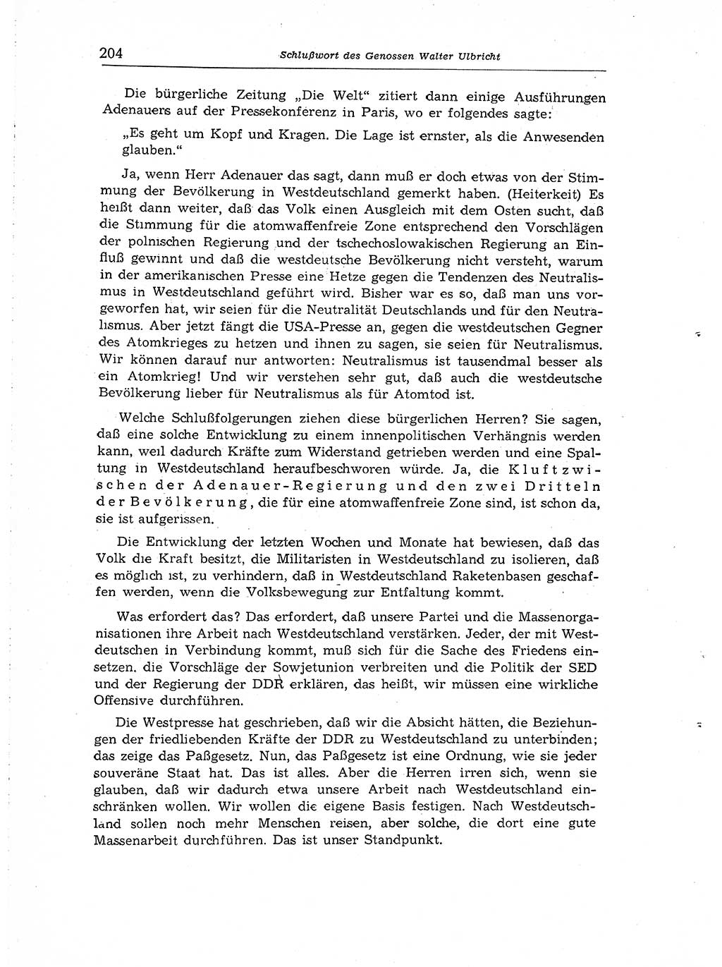 Neuer Weg (NW), Organ des Zentralkomitees (ZK) der SED (Sozialistische Einheitspartei Deutschlands) für Fragen des Parteiaufbaus und des Parteilebens, [Deutsche Demokratische Republik (DDR)] 13. Jahrgang 1958, Seite 204 (NW ZK SED DDR 1958, S. 204)