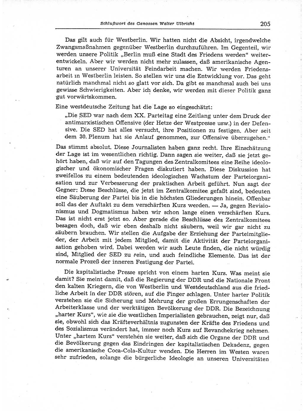 Neuer Weg (NW), Organ des Zentralkomitees (ZK) der SED (Sozialistische Einheitspartei Deutschlands) für Fragen des Parteiaufbaus und des Parteilebens, [Deutsche Demokratische Republik (DDR)] 13. Jahrgang 1958, Seite 205 (NW ZK SED DDR 1958, S. 205)