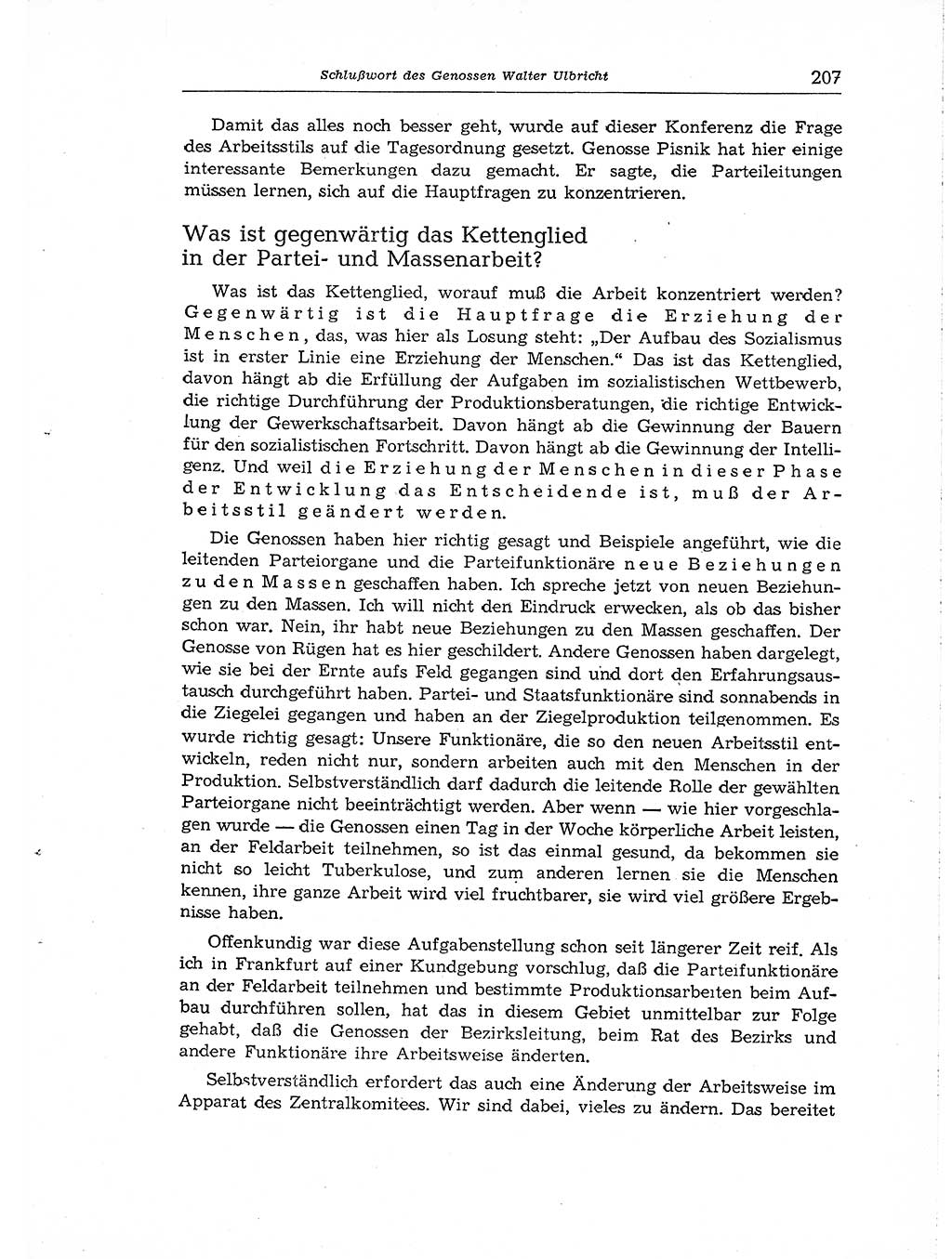 Neuer Weg (NW), Organ des Zentralkomitees (ZK) der SED (Sozialistische Einheitspartei Deutschlands) für Fragen des Parteiaufbaus und des Parteilebens, [Deutsche Demokratische Republik (DDR)] 13. Jahrgang 1958, Seite 207 (NW ZK SED DDR 1958, S. 207)