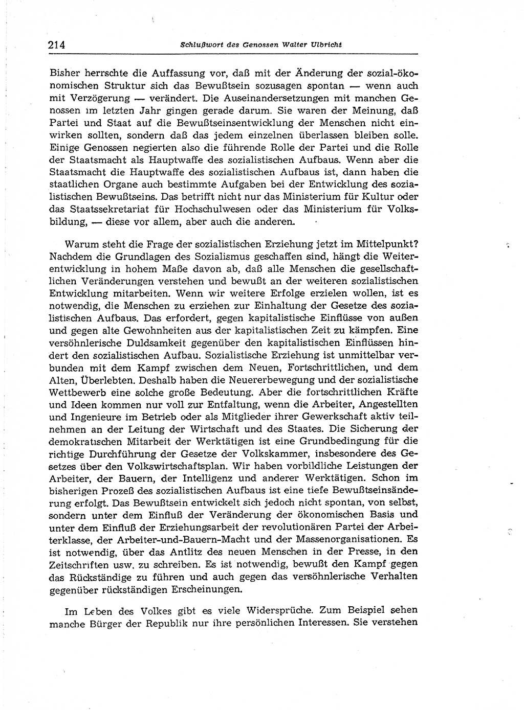 Neuer Weg (NW), Organ des Zentralkomitees (ZK) der SED (Sozialistische Einheitspartei Deutschlands) für Fragen des Parteiaufbaus und des Parteilebens, [Deutsche Demokratische Republik (DDR)] 13. Jahrgang 1958, Seite 214 (NW ZK SED DDR 1958, S. 214)