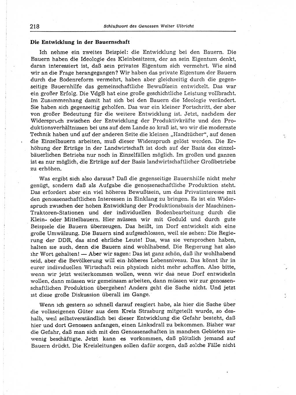 Neuer Weg (NW), Organ des Zentralkomitees (ZK) der SED (Sozialistische Einheitspartei Deutschlands) für Fragen des Parteiaufbaus und des Parteilebens, [Deutsche Demokratische Republik (DDR)] 13. Jahrgang 1958, Seite 218 (NW ZK SED DDR 1958, S. 218)