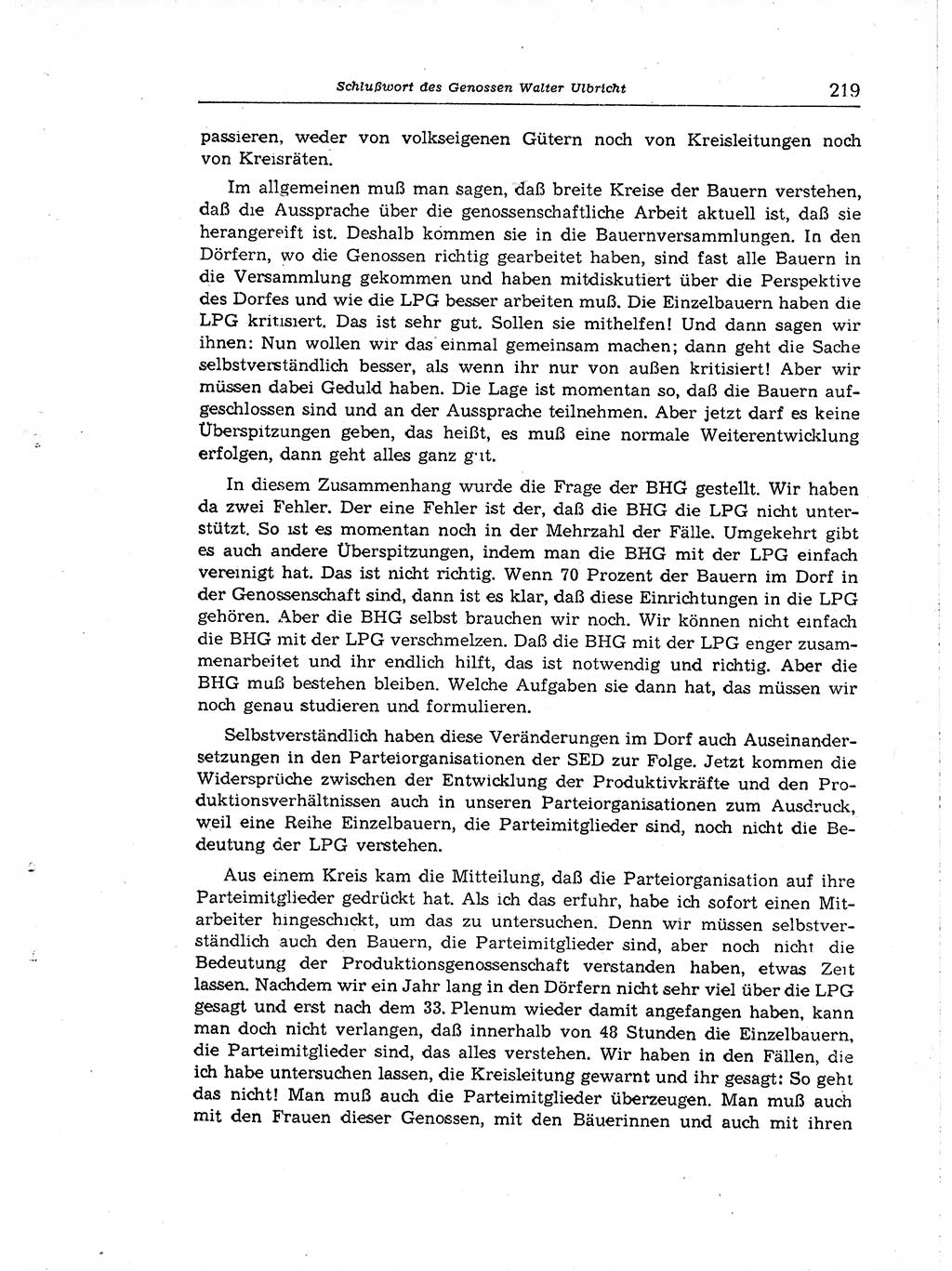 Neuer Weg (NW), Organ des Zentralkomitees (ZK) der SED (Sozialistische Einheitspartei Deutschlands) für Fragen des Parteiaufbaus und des Parteilebens, [Deutsche Demokratische Republik (DDR)] 13. Jahrgang 1958, Seite 219 (NW ZK SED DDR 1958, S. 219)
