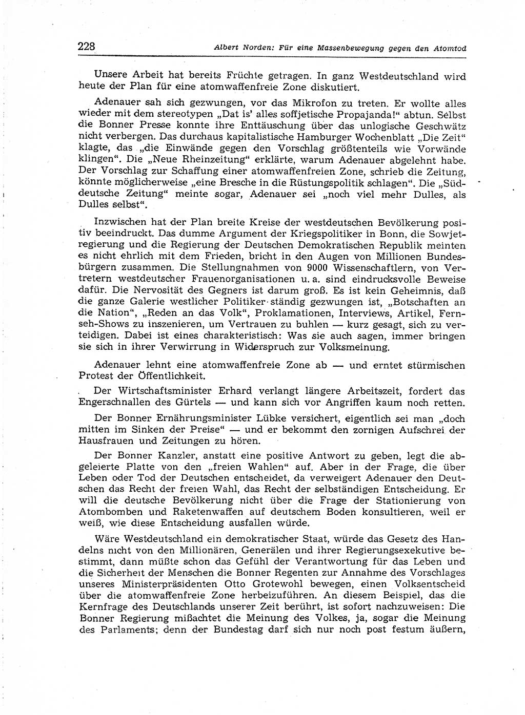 Neuer Weg (NW), Organ des Zentralkomitees (ZK) der SED (Sozialistische Einheitspartei Deutschlands) für Fragen des Parteiaufbaus und des Parteilebens, [Deutsche Demokratische Republik (DDR)] 13. Jahrgang 1958, Seite 228 (NW ZK SED DDR 1958, S. 228)