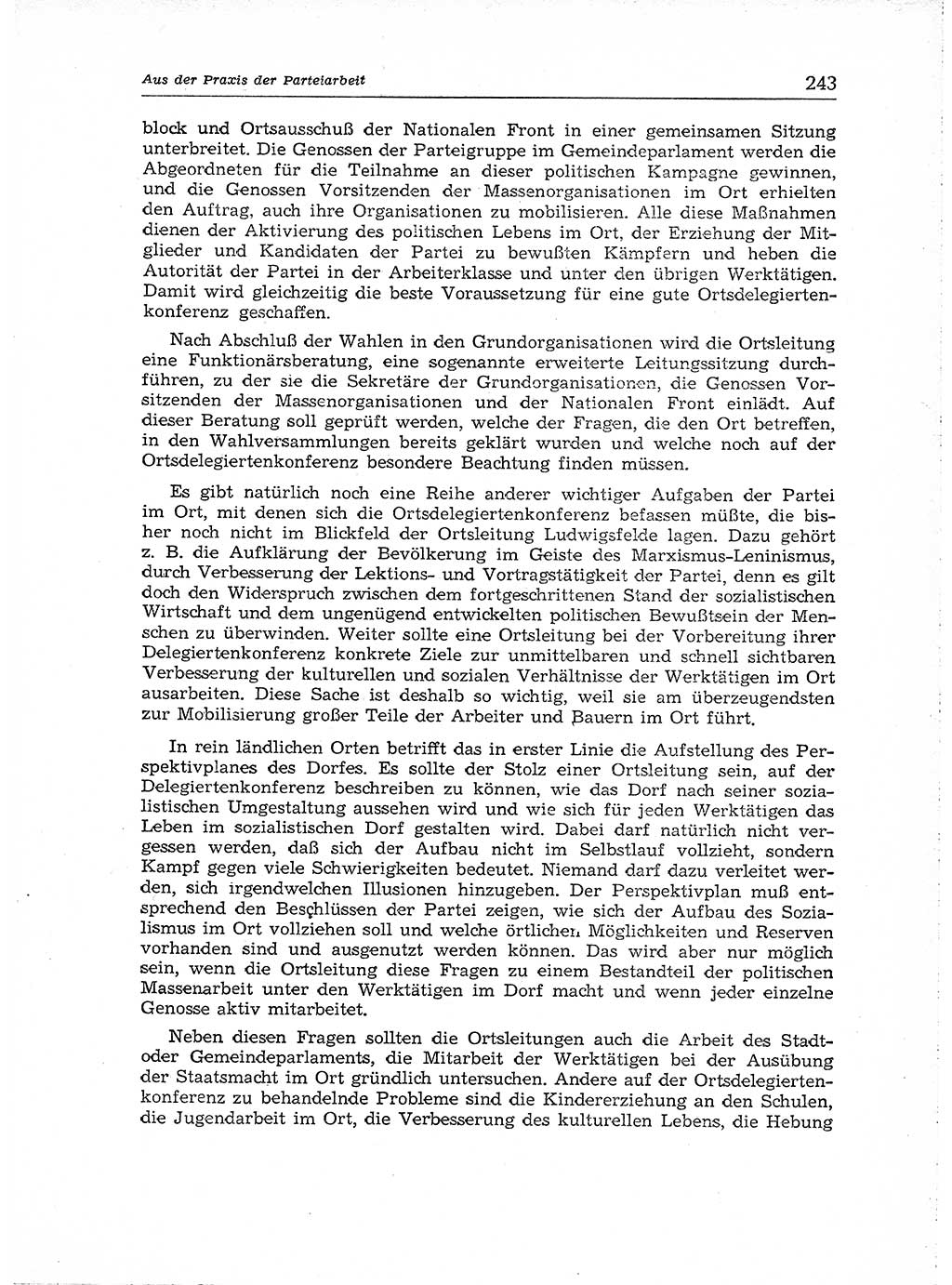 Neuer Weg (NW), Organ des Zentralkomitees (ZK) der SED (Sozialistische Einheitspartei Deutschlands) für Fragen des Parteiaufbaus und des Parteilebens, [Deutsche Demokratische Republik (DDR)] 13. Jahrgang 1958, Seite 243 (NW ZK SED DDR 1958, S. 243)