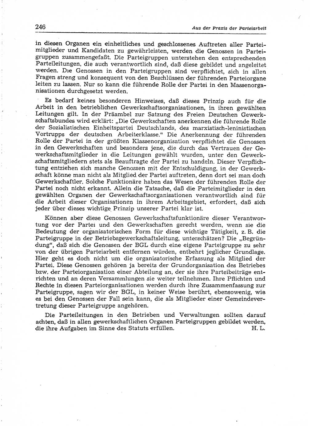 Neuer Weg (NW), Organ des Zentralkomitees (ZK) der SED (Sozialistische Einheitspartei Deutschlands) für Fragen des Parteiaufbaus und des Parteilebens, [Deutsche Demokratische Republik (DDR)] 13. Jahrgang 1958, Seite 246 (NW ZK SED DDR 1958, S. 246)
