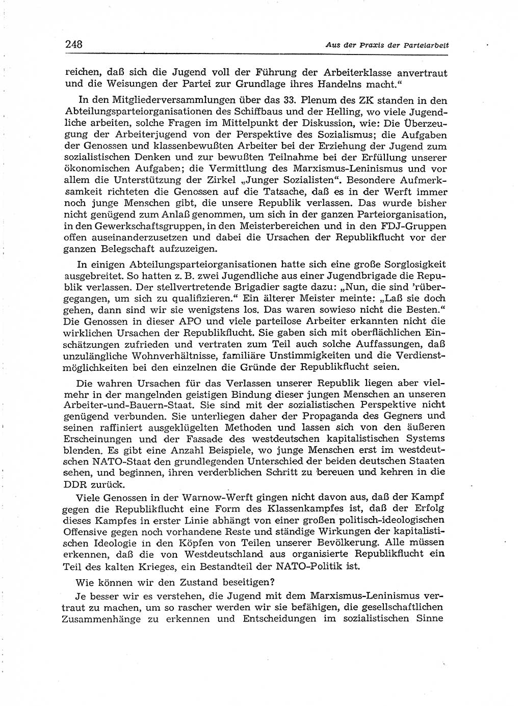 Neuer Weg (NW), Organ des Zentralkomitees (ZK) der SED (Sozialistische Einheitspartei Deutschlands) für Fragen des Parteiaufbaus und des Parteilebens, [Deutsche Demokratische Republik (DDR)] 13. Jahrgang 1958, Seite 248 (NW ZK SED DDR 1958, S. 248)