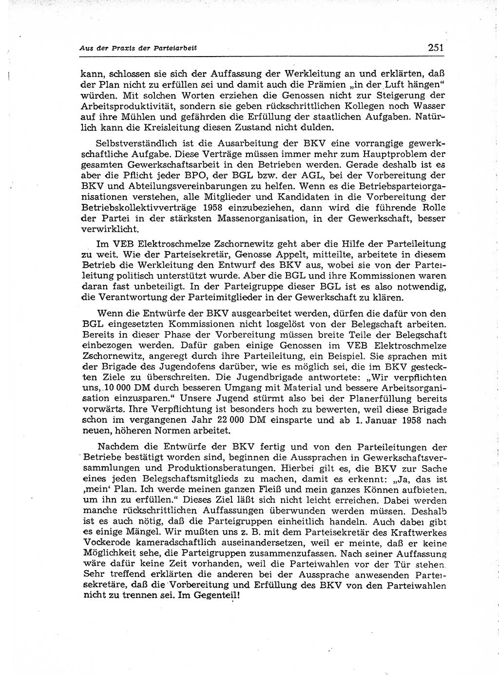 Neuer Weg (NW), Organ des Zentralkomitees (ZK) der SED (Sozialistische Einheitspartei Deutschlands) für Fragen des Parteiaufbaus und des Parteilebens, [Deutsche Demokratische Republik (DDR)] 13. Jahrgang 1958, Seite 251 (NW ZK SED DDR 1958, S. 251)