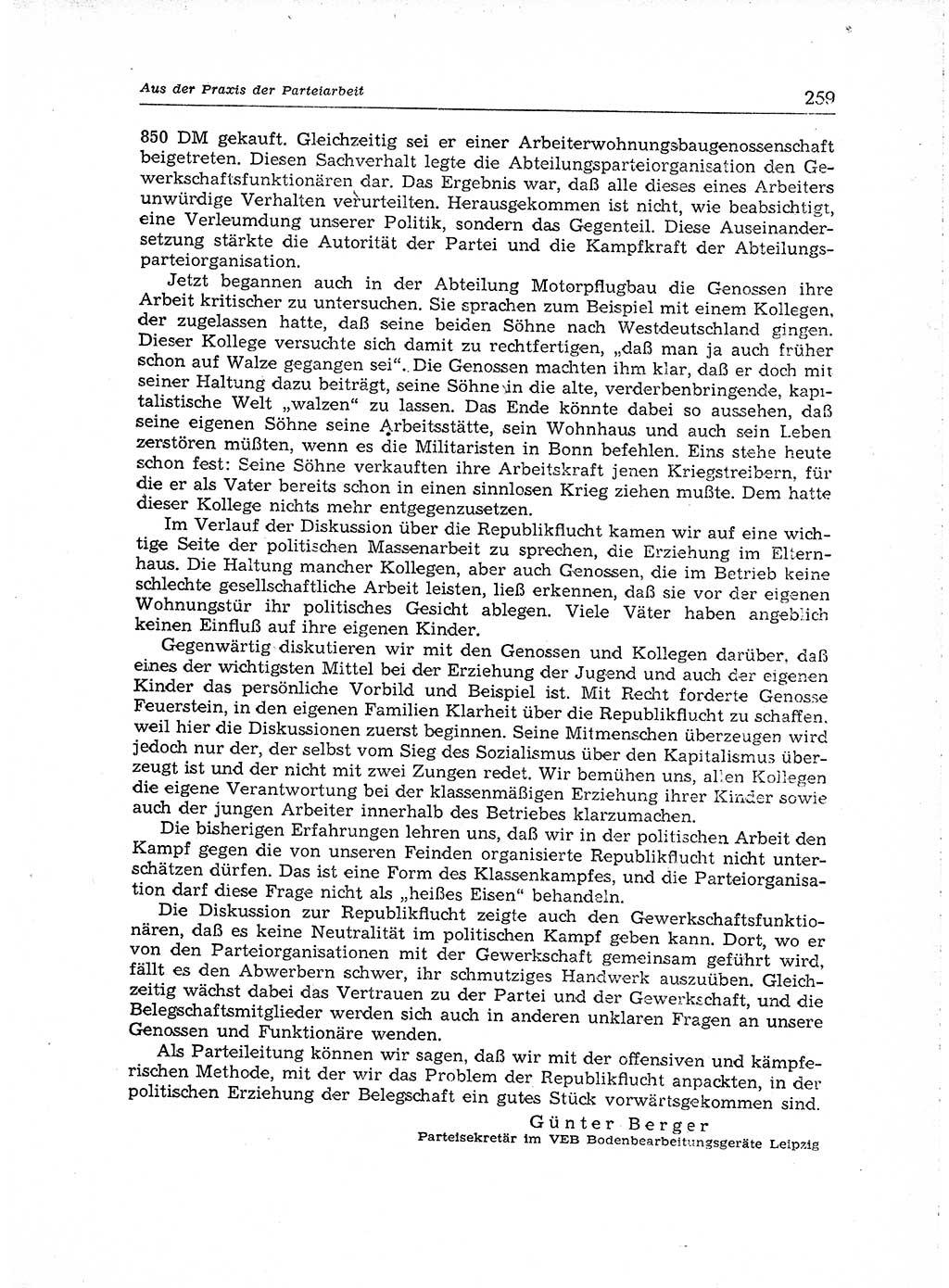 Neuer Weg (NW), Organ des Zentralkomitees (ZK) der SED (Sozialistische Einheitspartei Deutschlands) für Fragen des Parteiaufbaus und des Parteilebens, [Deutsche Demokratische Republik (DDR)] 13. Jahrgang 1958, Seite 259 (NW ZK SED DDR 1958, S. 259)