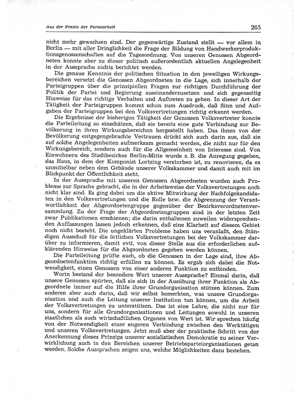 Neuer Weg (NW), Organ des Zentralkomitees (ZK) der SED (Sozialistische Einheitspartei Deutschlands) für Fragen des Parteiaufbaus und des Parteilebens, [Deutsche Demokratische Republik (DDR)] 13. Jahrgang 1958, Seite 265 (NW ZK SED DDR 1958, S. 265)