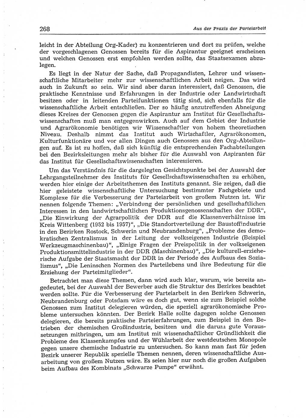 Neuer Weg (NW), Organ des Zentralkomitees (ZK) der SED (Sozialistische Einheitspartei Deutschlands) für Fragen des Parteiaufbaus und des Parteilebens, [Deutsche Demokratische Republik (DDR)] 13. Jahrgang 1958, Seite 268 (NW ZK SED DDR 1958, S. 268)