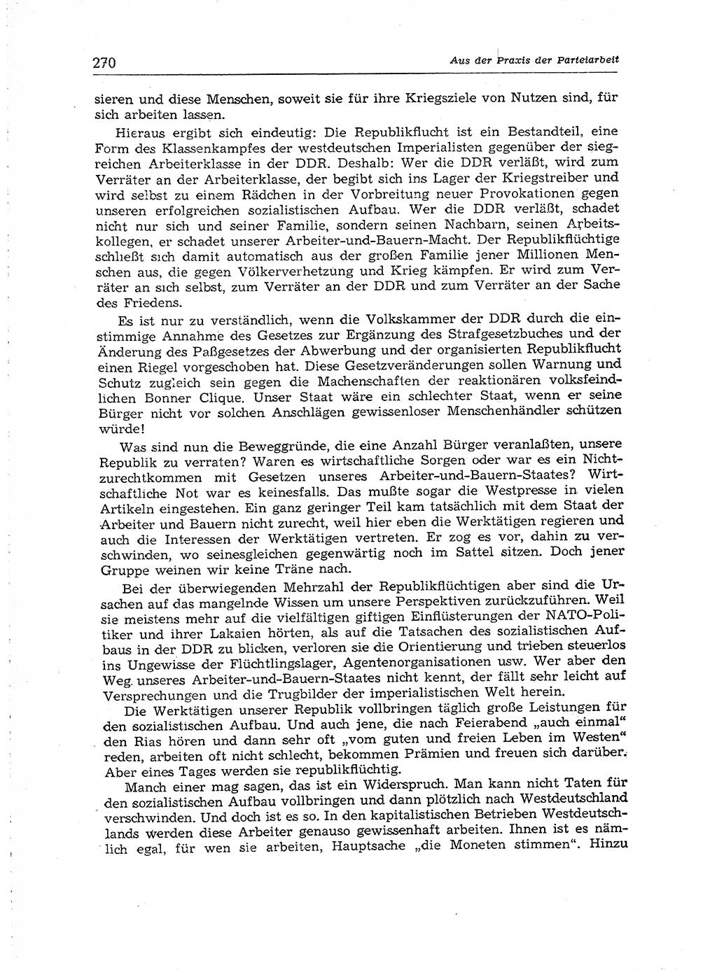 Neuer Weg (NW), Organ des Zentralkomitees (ZK) der SED (Sozialistische Einheitspartei Deutschlands) für Fragen des Parteiaufbaus und des Parteilebens, [Deutsche Demokratische Republik (DDR)] 13. Jahrgang 1958, Seite 270 (NW ZK SED DDR 1958, S. 270)