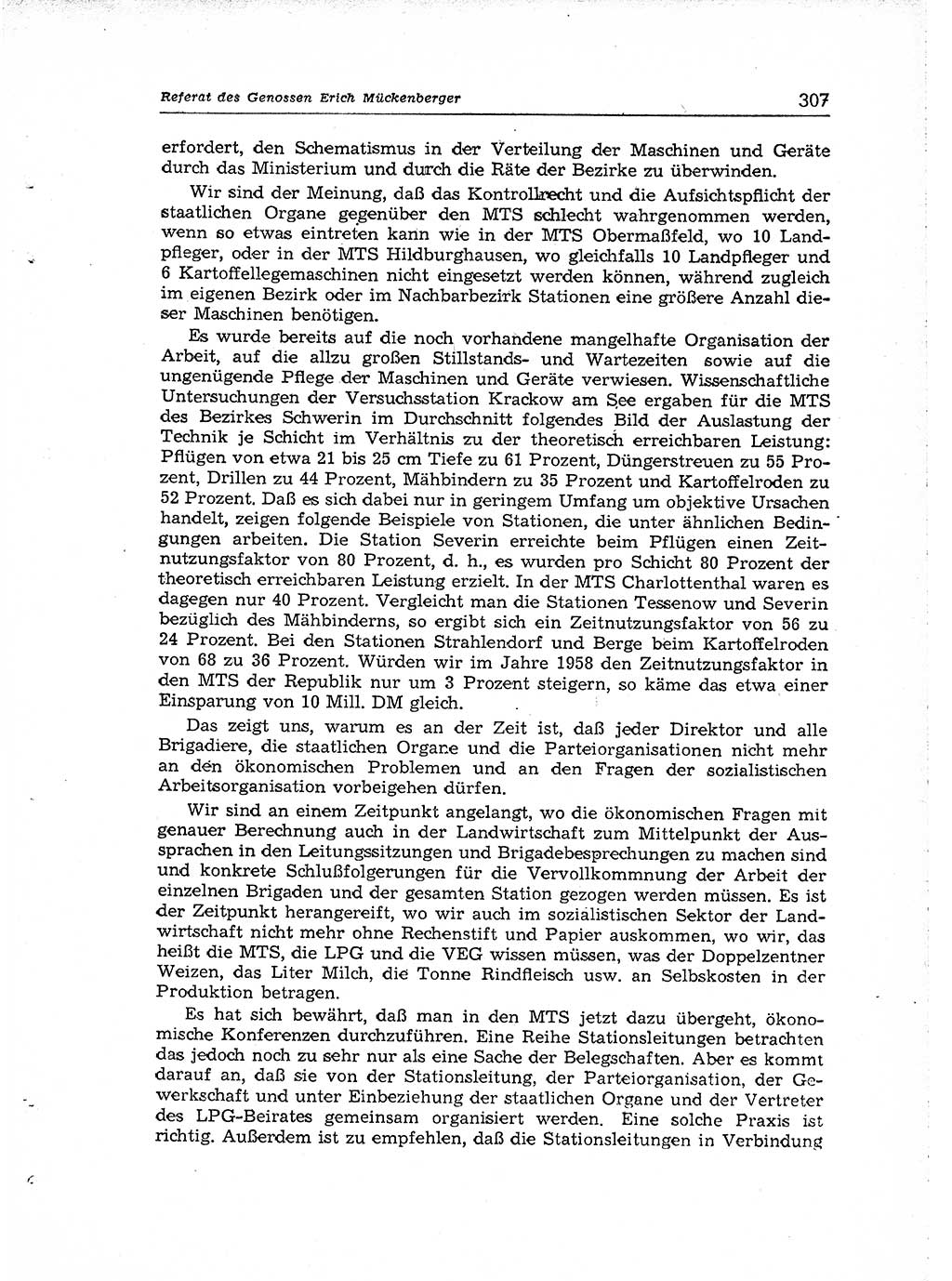 Neuer Weg (NW), Organ des Zentralkomitees (ZK) der SED (Sozialistische Einheitspartei Deutschlands) für Fragen des Parteiaufbaus und des Parteilebens, [Deutsche Demokratische Republik (DDR)] 13. Jahrgang 1958, Seite 307 (NW ZK SED DDR 1958, S. 307)