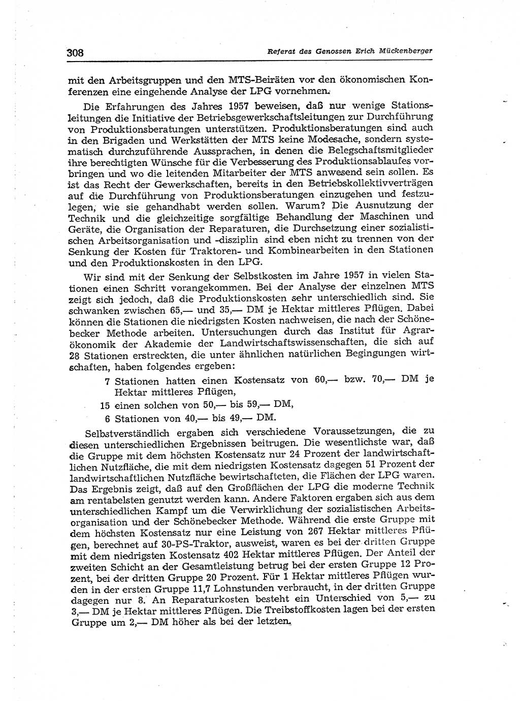 Neuer Weg (NW), Organ des Zentralkomitees (ZK) der SED (Sozialistische Einheitspartei Deutschlands) für Fragen des Parteiaufbaus und des Parteilebens, [Deutsche Demokratische Republik (DDR)] 13. Jahrgang 1958, Seite 308 (NW ZK SED DDR 1958, S. 308)