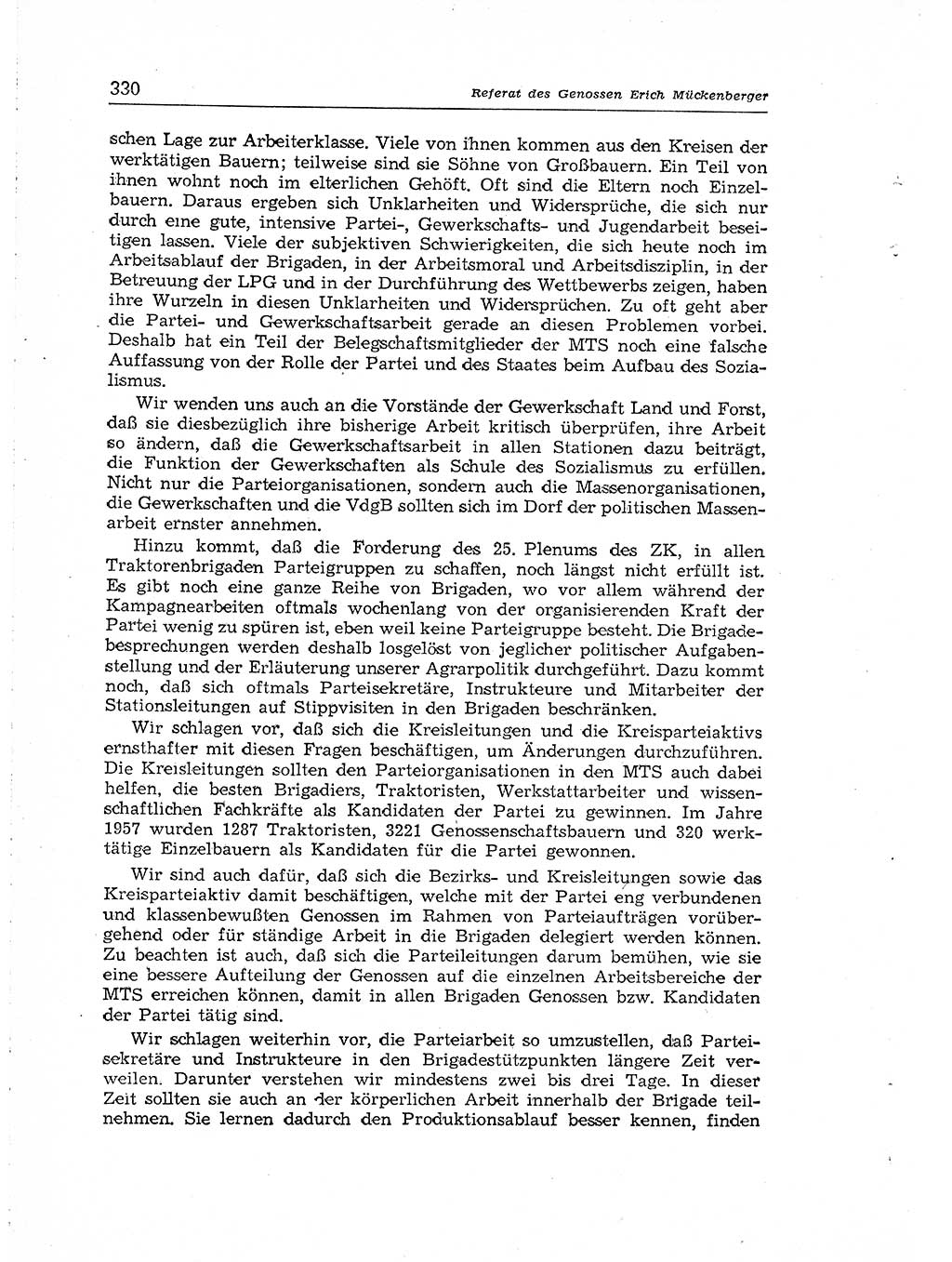 Neuer Weg (NW), Organ des Zentralkomitees (ZK) der SED (Sozialistische Einheitspartei Deutschlands) für Fragen des Parteiaufbaus und des Parteilebens, [Deutsche Demokratische Republik (DDR)] 13. Jahrgang 1958, Seite 330 (NW ZK SED DDR 1958, S. 330)