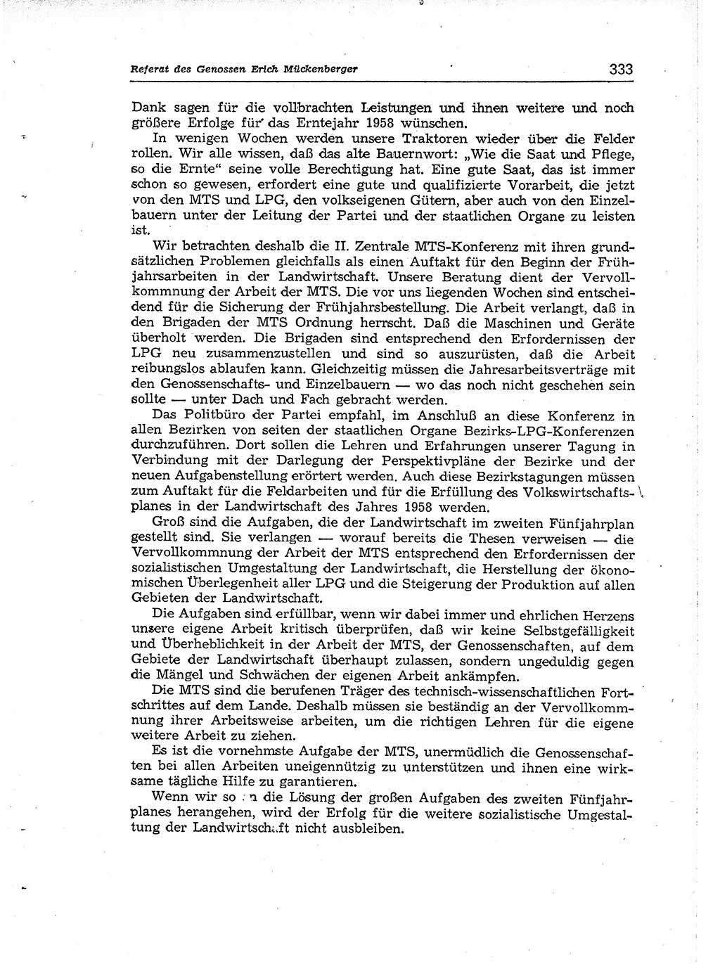 Neuer Weg (NW), Organ des Zentralkomitees (ZK) der SED (Sozialistische Einheitspartei Deutschlands) für Fragen des Parteiaufbaus und des Parteilebens, [Deutsche Demokratische Republik (DDR)] 13. Jahrgang 1958, Seite 333 (NW ZK SED DDR 1958, S. 333)