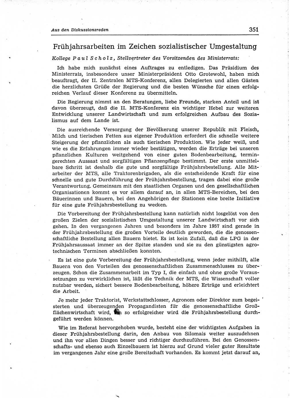 Neuer Weg (NW), Organ des Zentralkomitees (ZK) der SED (Sozialistische Einheitspartei Deutschlands) für Fragen des Parteiaufbaus und des Parteilebens, [Deutsche Demokratische Republik (DDR)] 13. Jahrgang 1958, Seite 351 (NW ZK SED DDR 1958, S. 351)