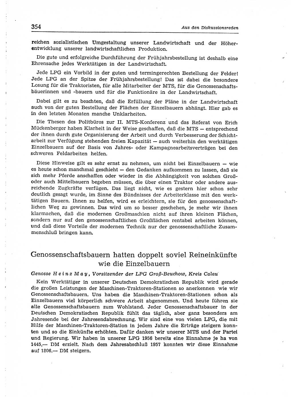 Neuer Weg (NW), Organ des Zentralkomitees (ZK) der SED (Sozialistische Einheitspartei Deutschlands) für Fragen des Parteiaufbaus und des Parteilebens, [Deutsche Demokratische Republik (DDR)] 13. Jahrgang 1958, Seite 354 (NW ZK SED DDR 1958, S. 354)