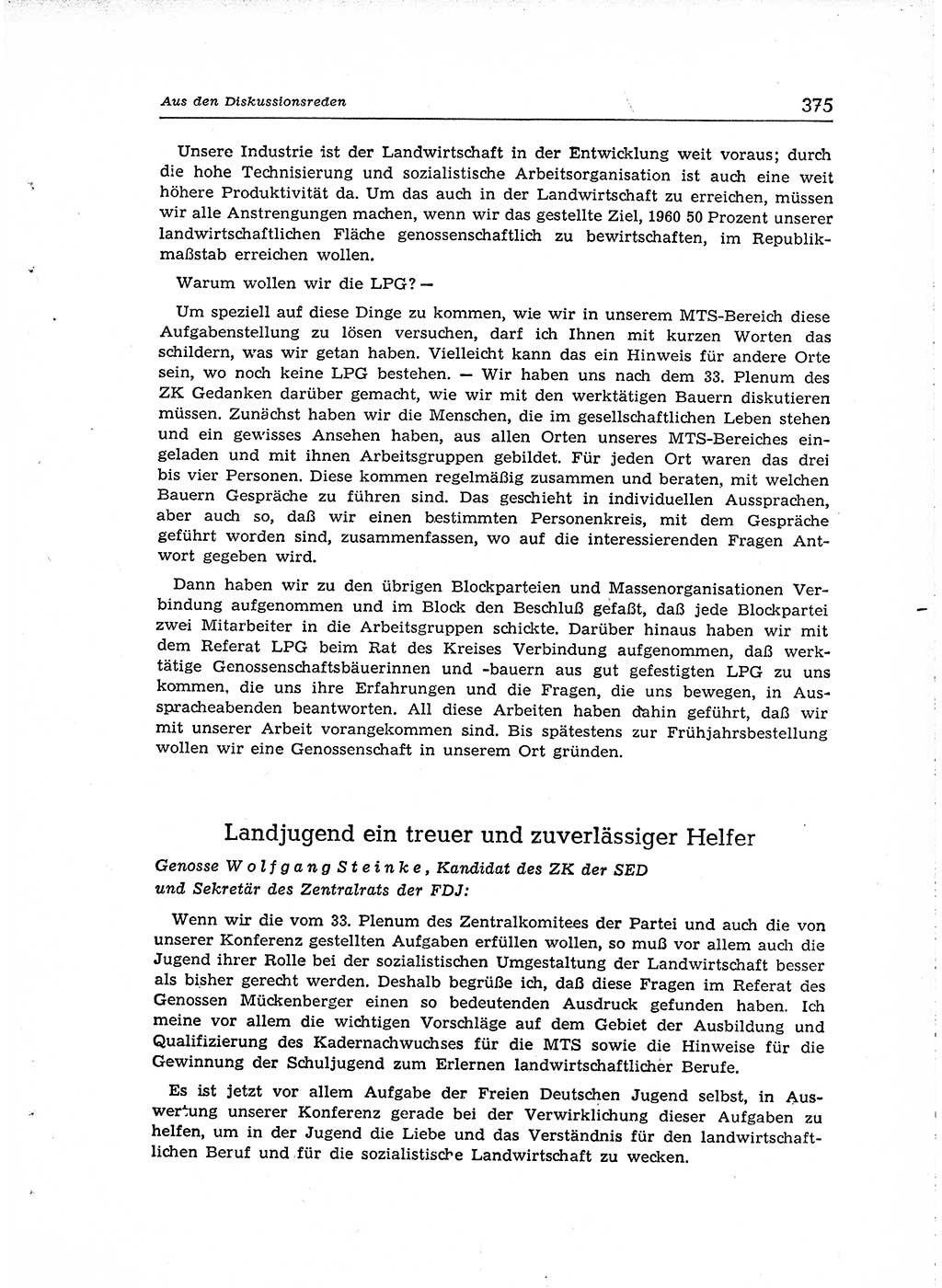 Neuer Weg (NW), Organ des Zentralkomitees (ZK) der SED (Sozialistische Einheitspartei Deutschlands) für Fragen des Parteiaufbaus und des Parteilebens, [Deutsche Demokratische Republik (DDR)] 13. Jahrgang 1958, Seite 375 (NW ZK SED DDR 1958, S. 375)