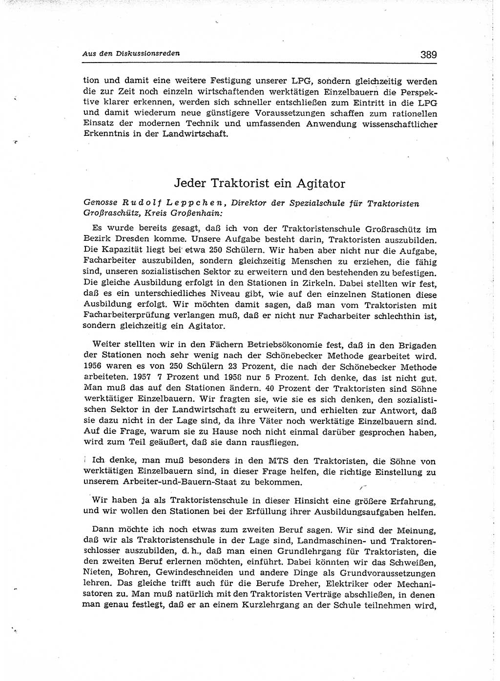 Neuer Weg (NW), Organ des Zentralkomitees (ZK) der SED (Sozialistische Einheitspartei Deutschlands) für Fragen des Parteiaufbaus und des Parteilebens, [Deutsche Demokratische Republik (DDR)] 13. Jahrgang 1958, Seite 389 (NW ZK SED DDR 1958, S. 389)