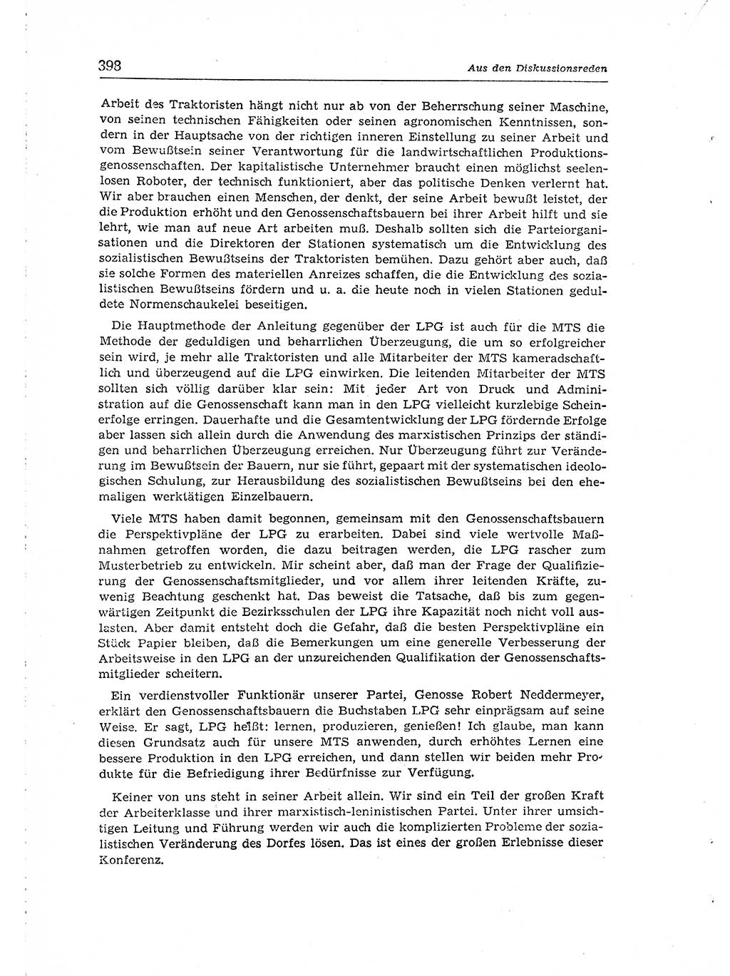 Neuer Weg (NW), Organ des Zentralkomitees (ZK) der SED (Sozialistische Einheitspartei Deutschlands) für Fragen des Parteiaufbaus und des Parteilebens, [Deutsche Demokratische Republik (DDR)] 13. Jahrgang 1958, Seite 398 (NW ZK SED DDR 1958, S. 398)