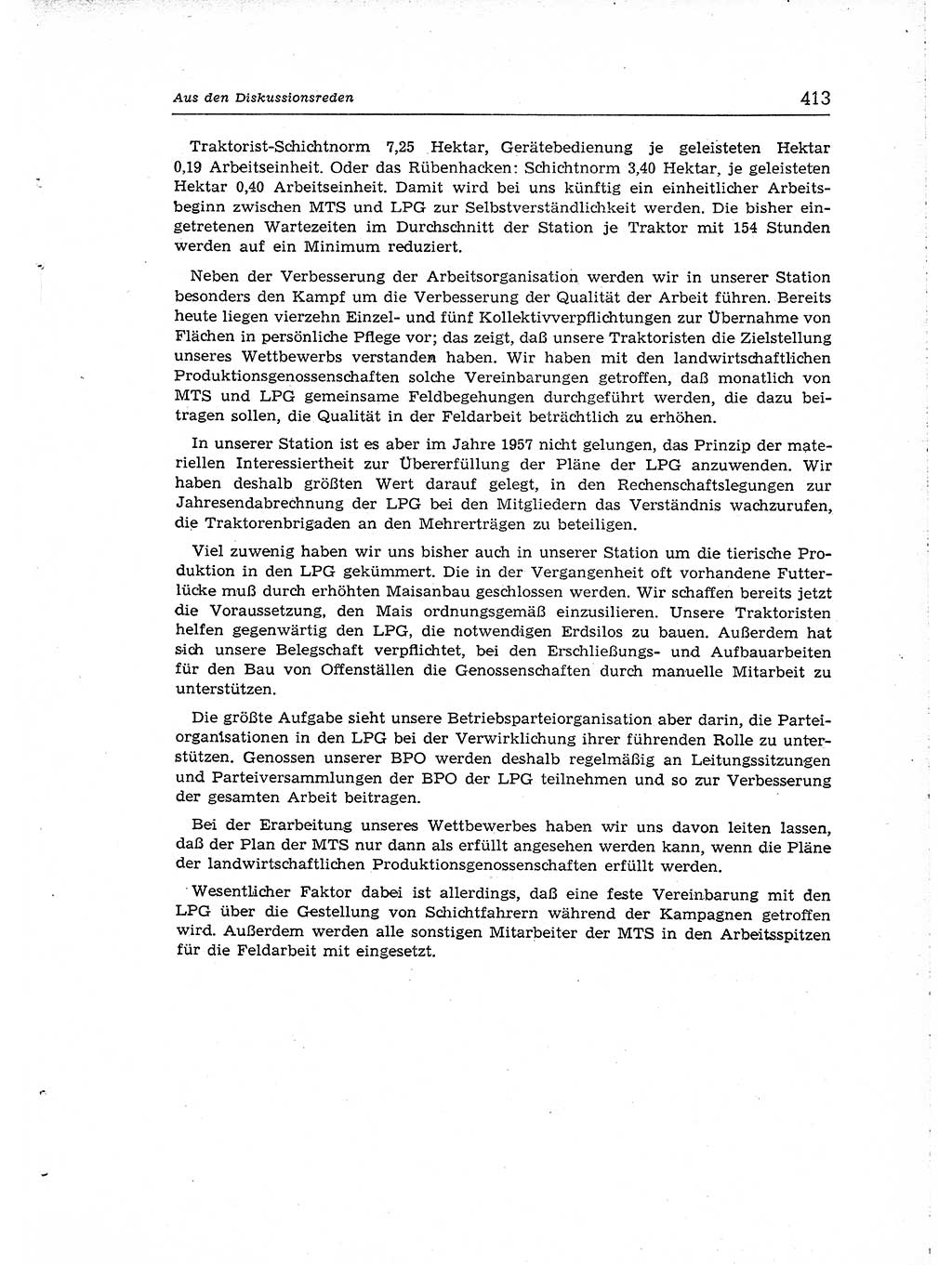 Neuer Weg (NW), Organ des Zentralkomitees (ZK) der SED (Sozialistische Einheitspartei Deutschlands) für Fragen des Parteiaufbaus und des Parteilebens, [Deutsche Demokratische Republik (DDR)] 13. Jahrgang 1958, Seite 413 (NW ZK SED DDR 1958, S. 413)
