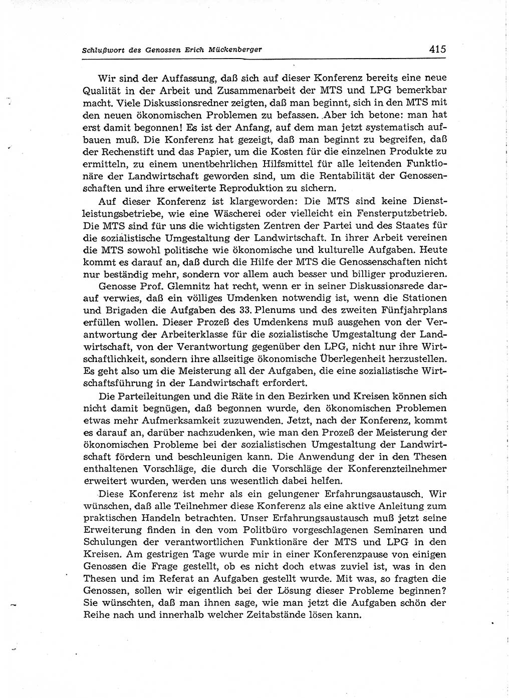 Neuer Weg (NW), Organ des Zentralkomitees (ZK) der SED (Sozialistische Einheitspartei Deutschlands) für Fragen des Parteiaufbaus und des Parteilebens, [Deutsche Demokratische Republik (DDR)] 13. Jahrgang 1958, Seite 415 (NW ZK SED DDR 1958, S. 415)