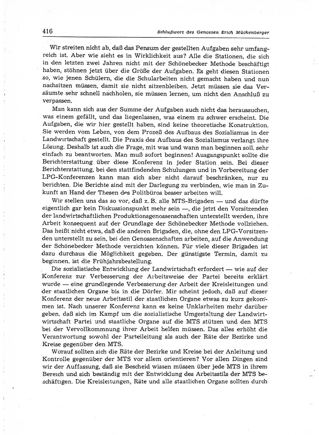 Neuer Weg (NW), Organ des Zentralkomitees (ZK) der SED (Sozialistische Einheitspartei Deutschlands) für Fragen des Parteiaufbaus und des Parteilebens, [Deutsche Demokratische Republik (DDR)] 13. Jahrgang 1958, Seite 416 (NW ZK SED DDR 1958, S. 416)