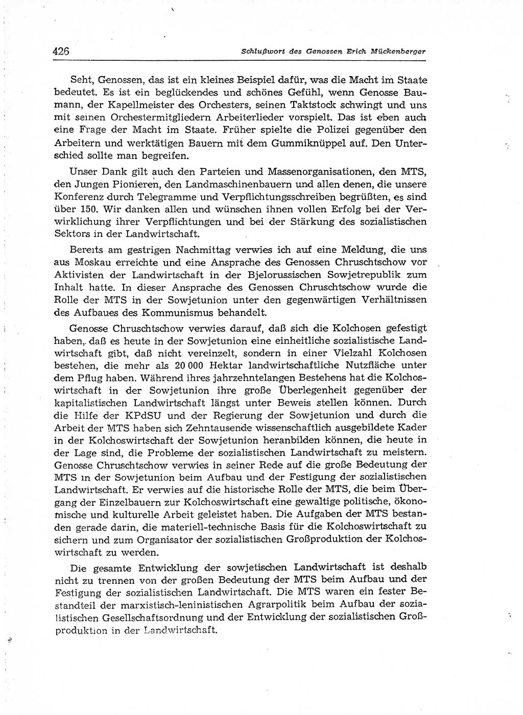 Neuer Weg (NW), Organ des Zentralkomitees (ZK) der SED (Sozialistische Einheitspartei Deutschlands) für Fragen des Parteiaufbaus und des Parteilebens, [Deutsche Demokratische Republik (DDR)] 13. Jahrgang 1958, Seite 426 (NW ZK SED DDR 1958, S. 426)