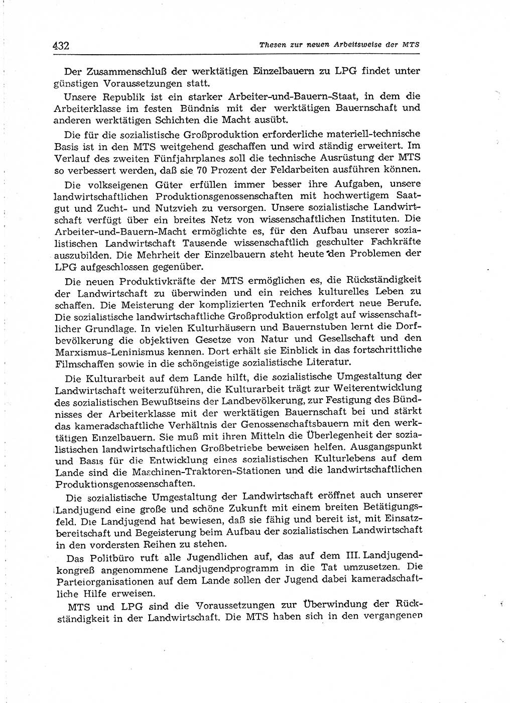 Neuer Weg (NW), Organ des Zentralkomitees (ZK) der SED (Sozialistische Einheitspartei Deutschlands) für Fragen des Parteiaufbaus und des Parteilebens, [Deutsche Demokratische Republik (DDR)] 13. Jahrgang 1958, Seite 432 (NW ZK SED DDR 1958, S. 432)