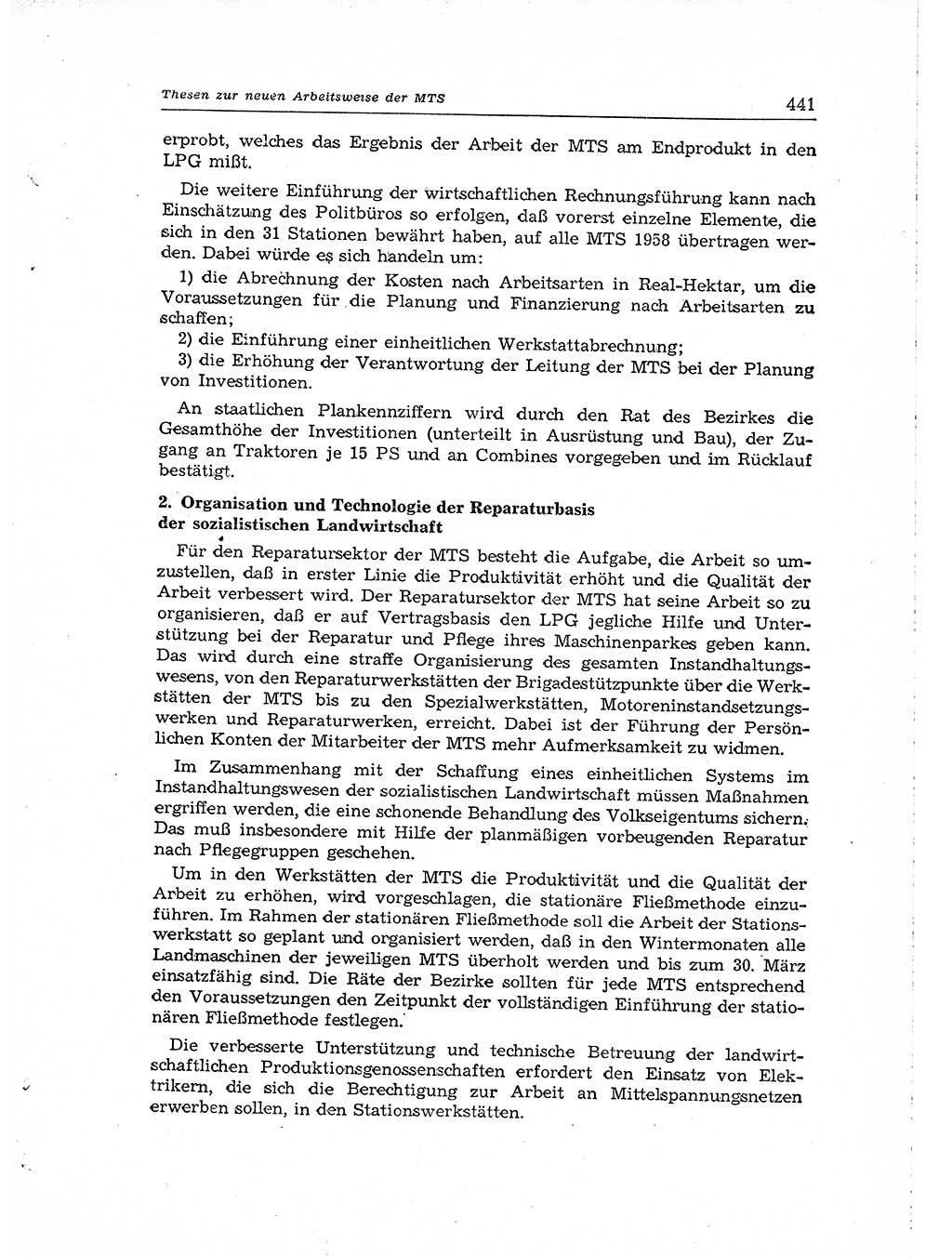 Neuer Weg (NW), Organ des Zentralkomitees (ZK) der SED (Sozialistische Einheitspartei Deutschlands) für Fragen des Parteiaufbaus und des Parteilebens, [Deutsche Demokratische Republik (DDR)] 13. Jahrgang 1958, Seite 441 (NW ZK SED DDR 1958, S. 441)