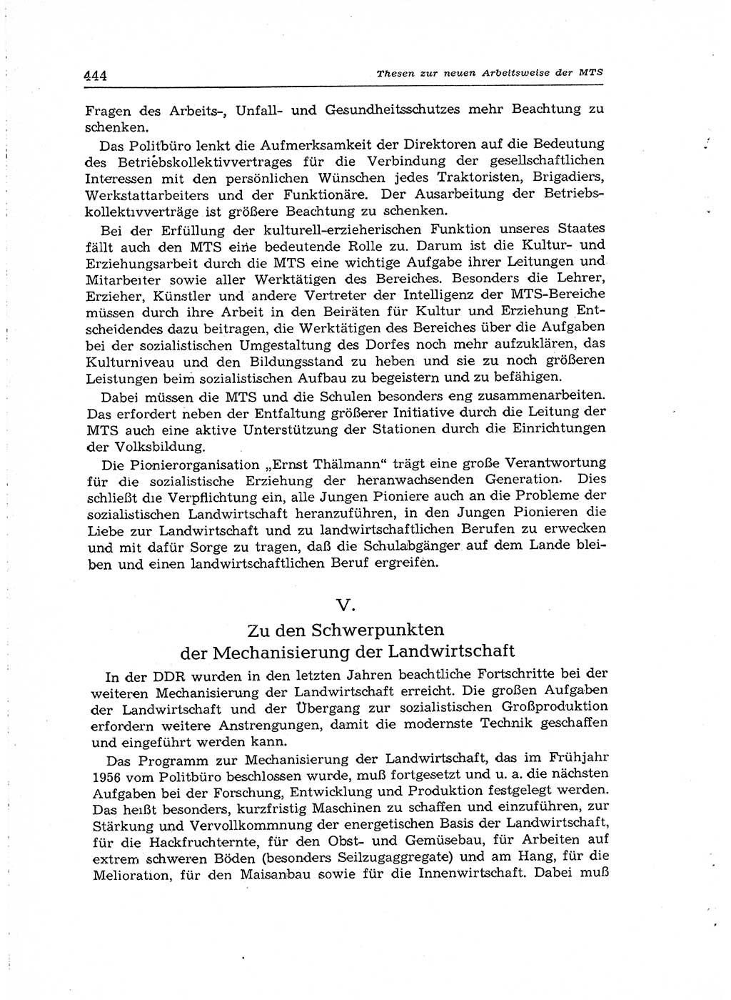 Neuer Weg (NW), Organ des Zentralkomitees (ZK) der SED (Sozialistische Einheitspartei Deutschlands) für Fragen des Parteiaufbaus und des Parteilebens, [Deutsche Demokratische Republik (DDR)] 13. Jahrgang 1958, Seite 444 (NW ZK SED DDR 1958, S. 444)