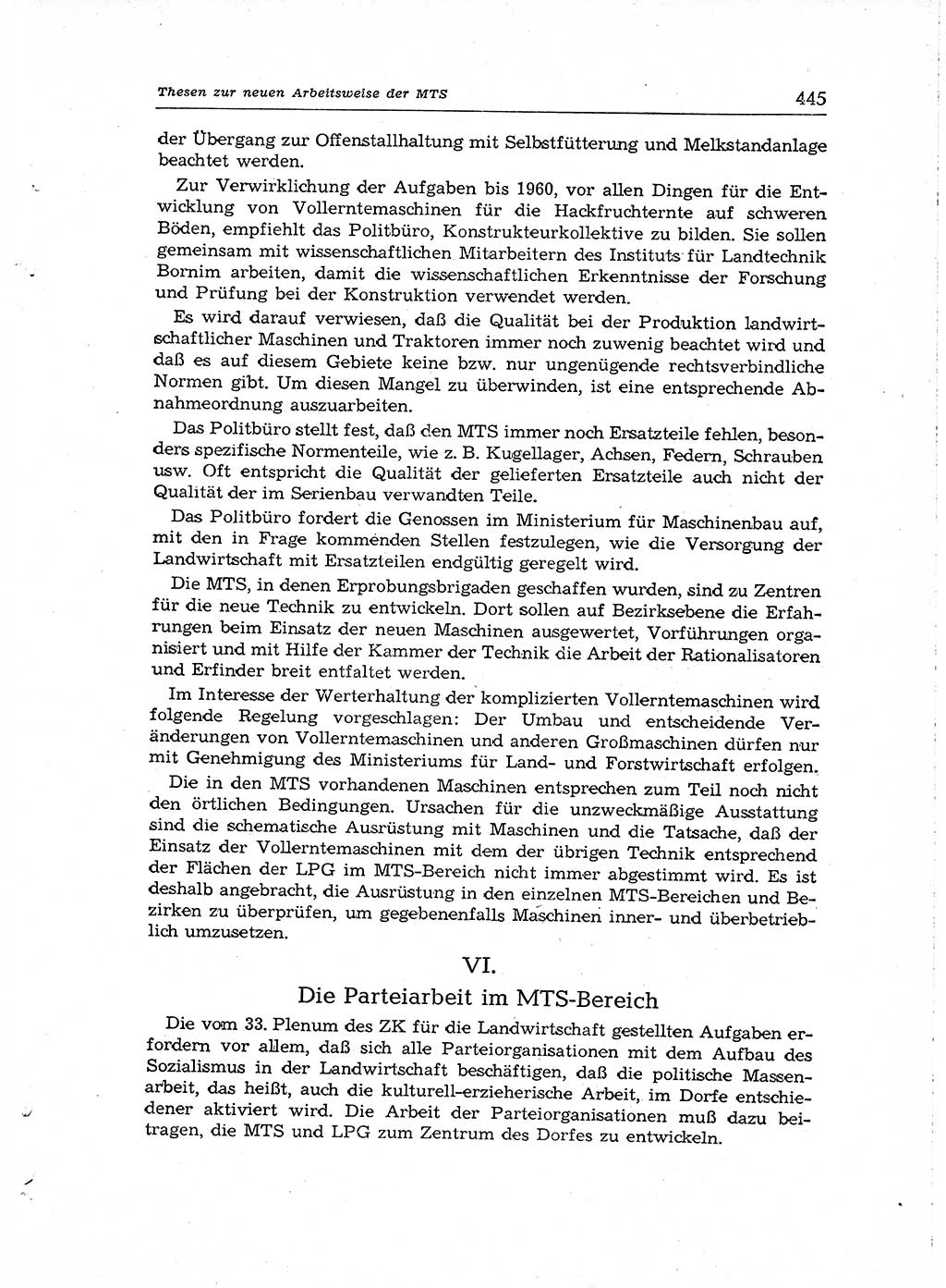 Neuer Weg (NW), Organ des Zentralkomitees (ZK) der SED (Sozialistische Einheitspartei Deutschlands) für Fragen des Parteiaufbaus und des Parteilebens, [Deutsche Demokratische Republik (DDR)] 13. Jahrgang 1958, Seite 445 (NW ZK SED DDR 1958, S. 445)