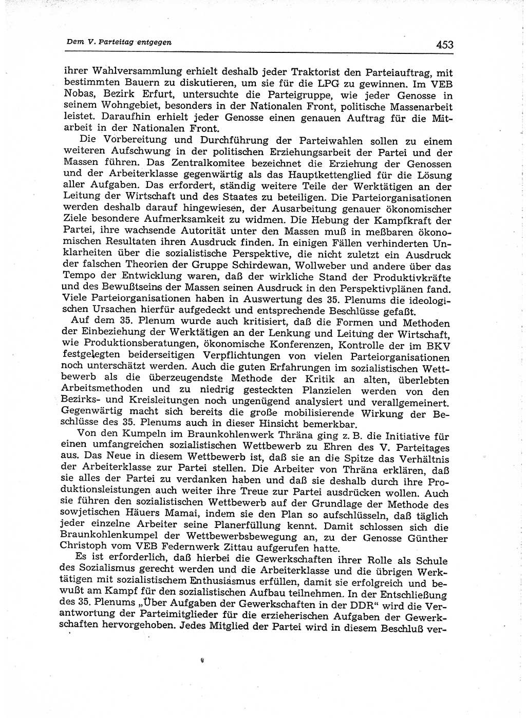 Neuer Weg (NW), Organ des Zentralkomitees (ZK) der SED (Sozialistische Einheitspartei Deutschlands) für Fragen des Parteiaufbaus und des Parteilebens, [Deutsche Demokratische Republik (DDR)] 13. Jahrgang 1958, Seite 453 (NW ZK SED DDR 1958, S. 453)