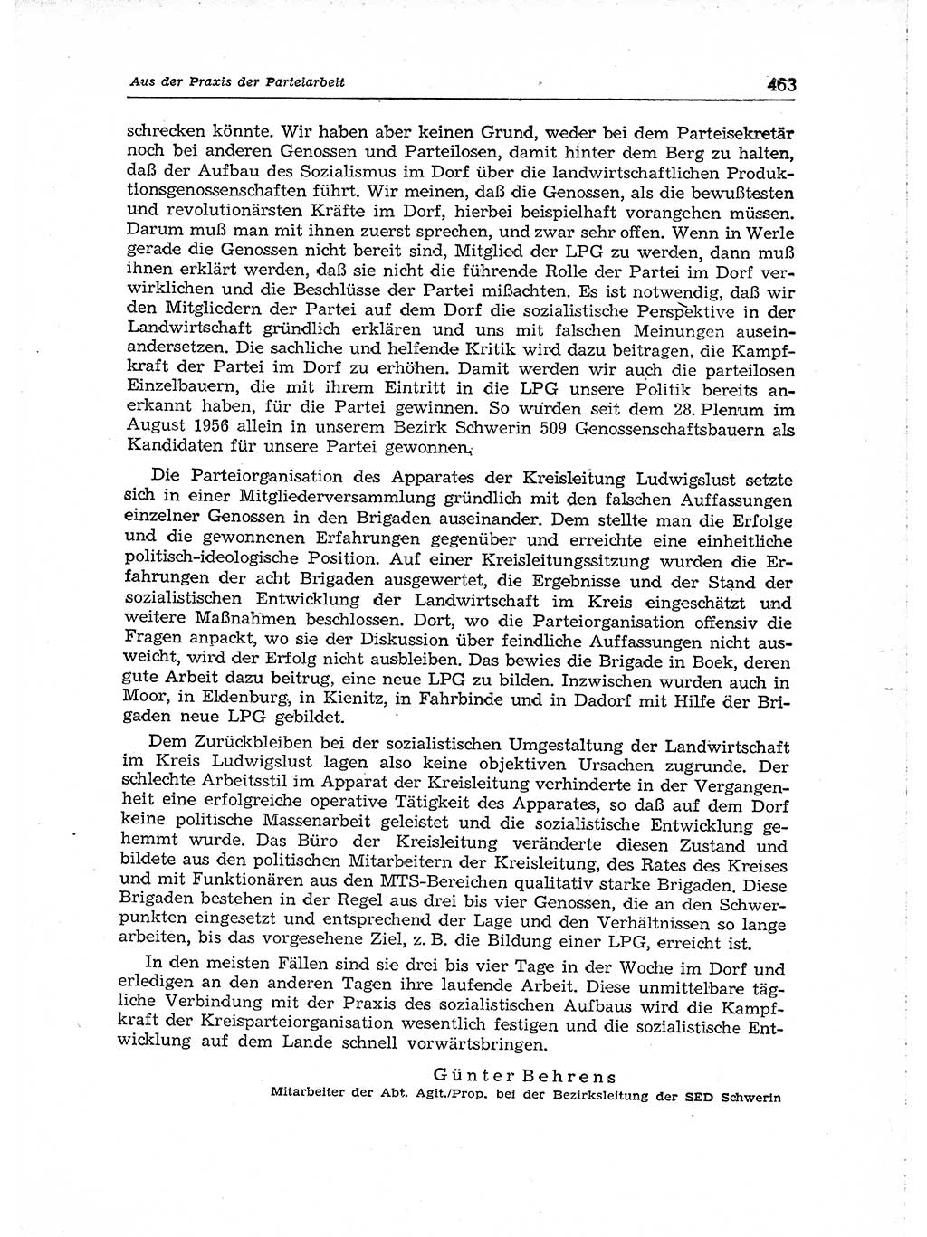 Neuer Weg (NW), Organ des Zentralkomitees (ZK) der SED (Sozialistische Einheitspartei Deutschlands) für Fragen des Parteiaufbaus und des Parteilebens, [Deutsche Demokratische Republik (DDR)] 13. Jahrgang 1958, Seite 463 (NW ZK SED DDR 1958, S. 463)