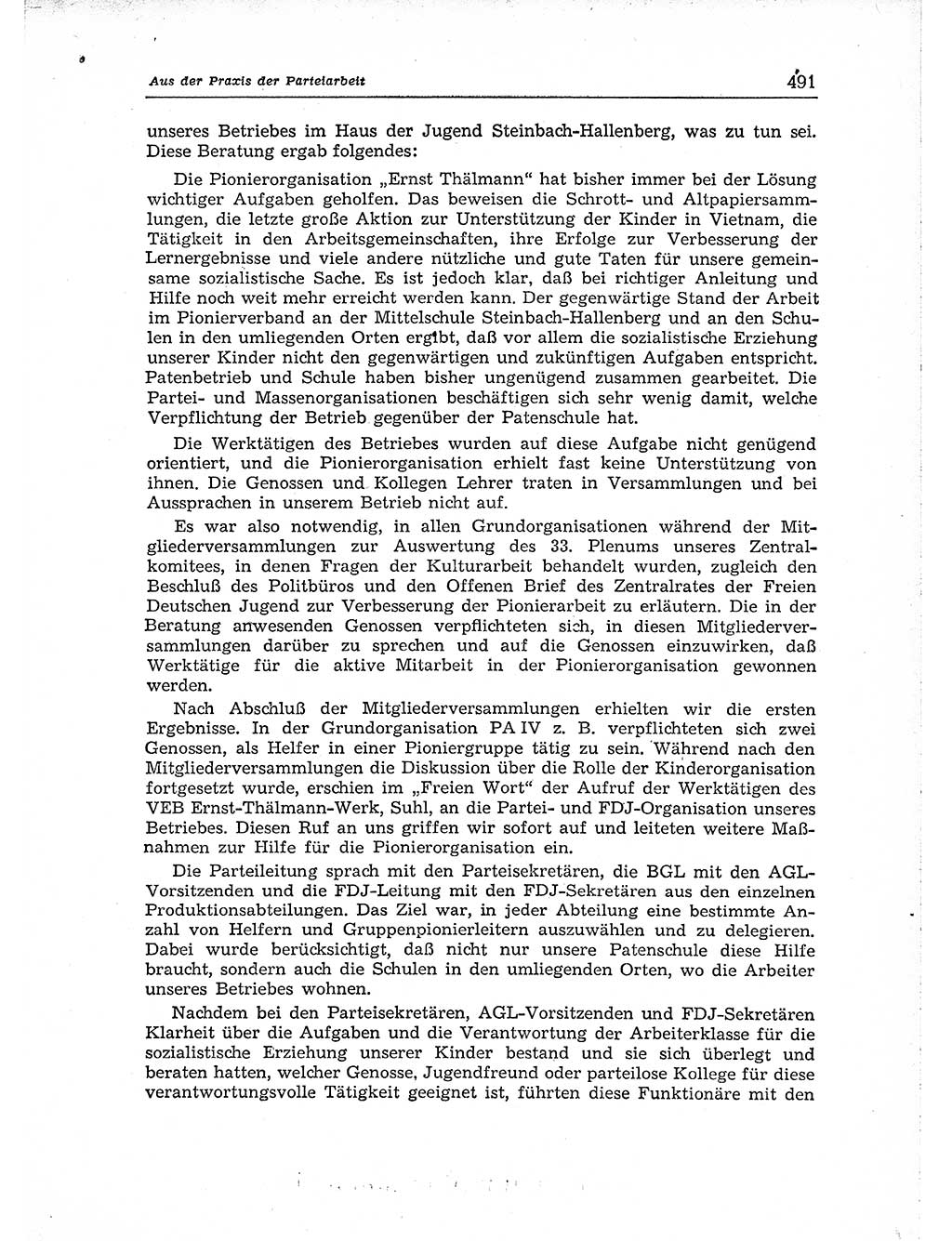 Neuer Weg (NW), Organ des Zentralkomitees (ZK) der SED (Sozialistische Einheitspartei Deutschlands) für Fragen des Parteiaufbaus und des Parteilebens, [Deutsche Demokratische Republik (DDR)] 13. Jahrgang 1958, Seite 491 (NW ZK SED DDR 1958, S. 491)